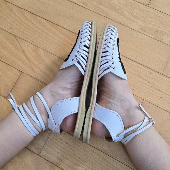 Hello Kitty white leather lace-up gladiator huarache sandals | WMS 8 - Picture 8 of 10